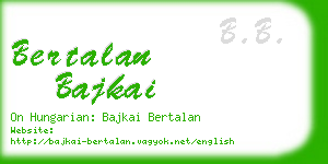 bertalan bajkai business card
